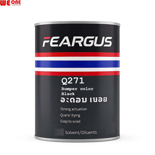 Q271 Sơn nhựa tạo gai phục hồi nhựa đen 1K